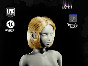 sam grooming real-time hairstyle unreal engine 46 3D Model