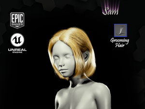 sam grooming real-time hairstyle unreal engine 46 3D Model