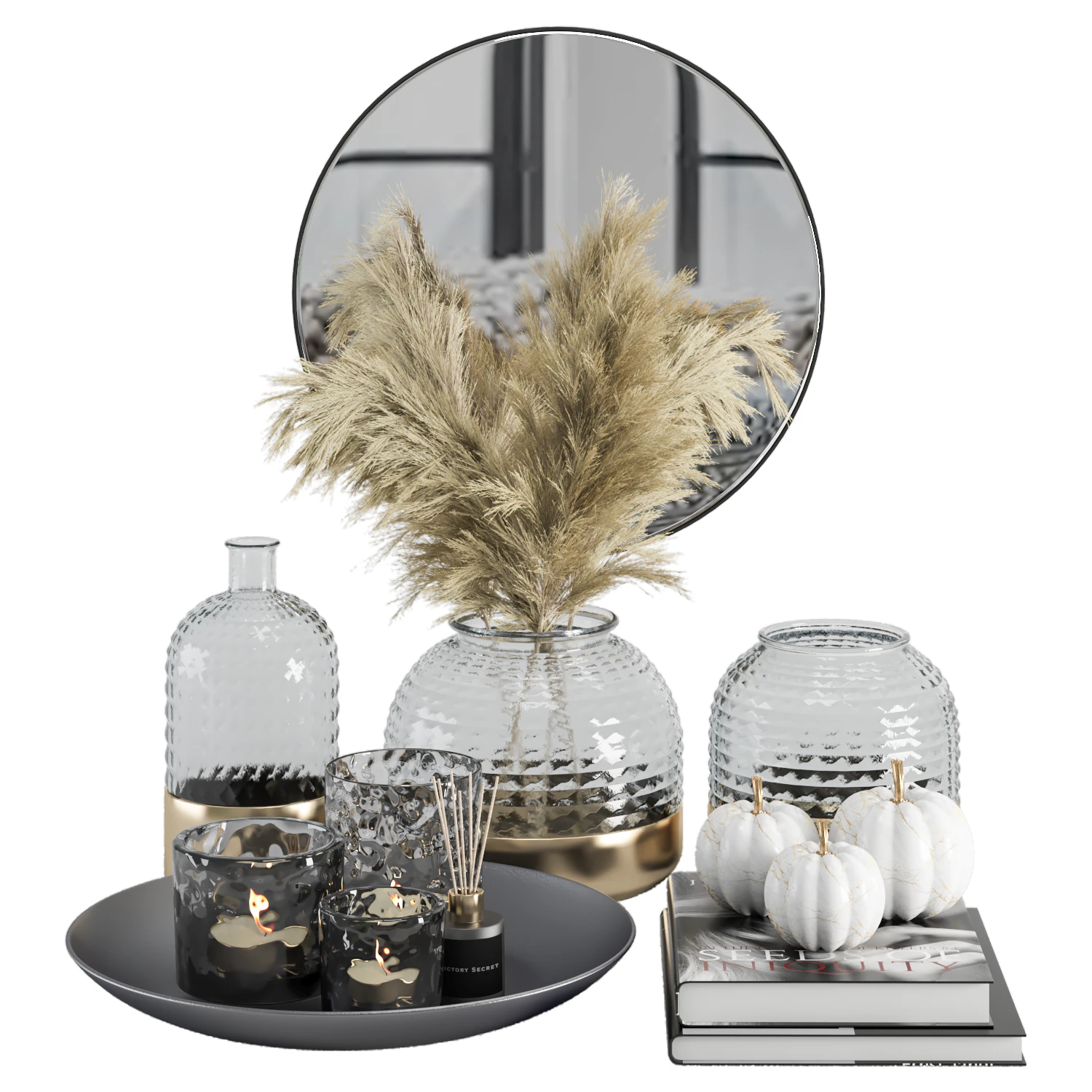 Decorative Set 13 3D Model .c4d .max .obj .3ds .fbx .stl .blend 