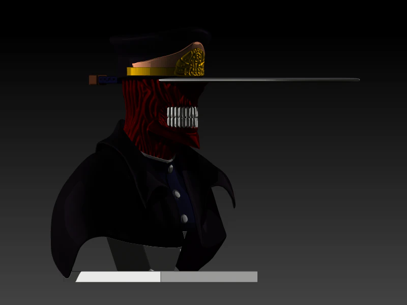 katana man from chainsaw man bust 3D Print Model .c4d .max .obj .3ds .fbx .stl .blend 