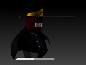 katana man from chainsaw man bust 3Dプリントモデル