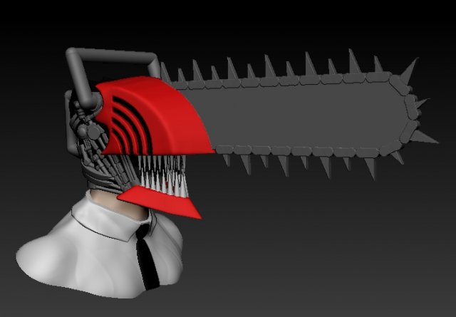 denji chainsaw man bust 3Dプリントモデル .c4d .max .obj .3ds .fbx .stl .blend 