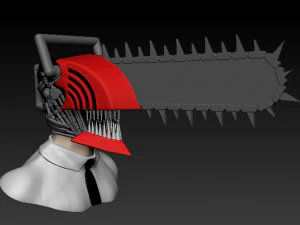 busto do homem serra el&eacute;trica denji Modelo de Impressão 3D