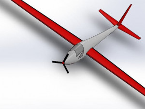 glider aircraft Modelo 3D