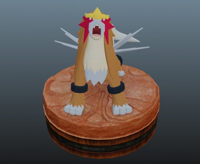 pokemon entei Modèles 3D en vedette .c4d .max .obj .3ds .fbx .stl .blend 