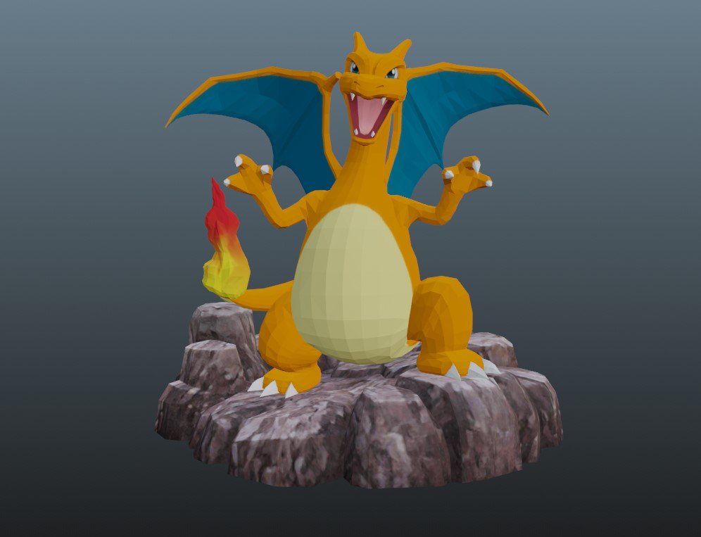 pokemon charizard 3D Print Model in Toys 3DExport