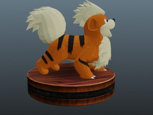 pokemon growlithe 3D प्रिंट मॉडल