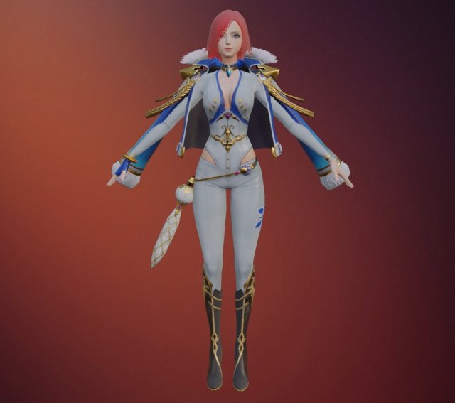 Three colors female costume Modelo 3D .c4d .max .obj .3ds .fbx .stl .blend 