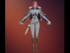 Three colors female costume 3D Модель