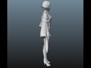 Three colors female costume Modelo 3D