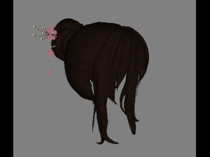 Female hair 3D मॉडल