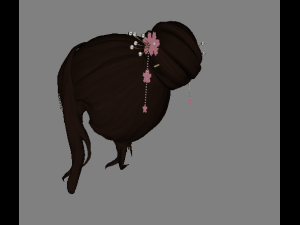 Female hair 3D मॉडल