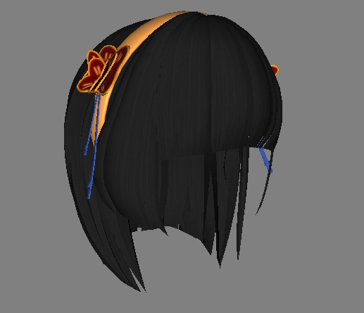 Female hair 3Dモデル .c4d .max .obj .3ds .fbx .stl .blend 