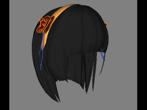 Female hair Modelo 3D