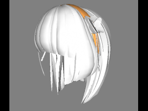 Female hair 3Dモデル