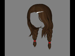 Женские волосы 3D Модель