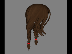 Female hair 3D Model