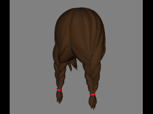 Female hair 3D Model