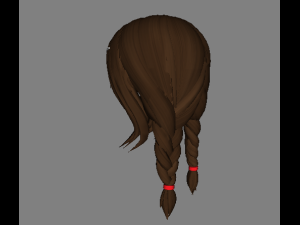 Female hair 3D Model