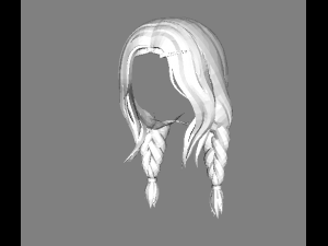 Female hair 3D Model