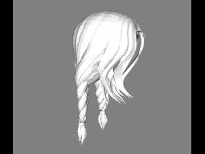 Female hair 3D Model