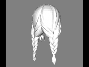 Female hair 3D Model