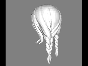 Female hair 3D Model