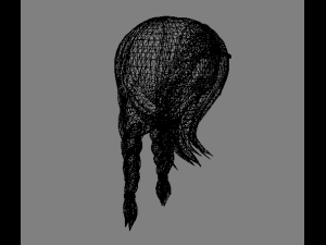 Female hair 3D Model