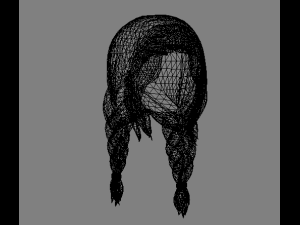 Female hair 3D Model