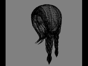 Female hair 3D Model