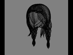Female hair 3D Model