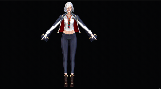 Female School character 3D Model .c4d .max .obj .3ds .fbx .stl .blend 