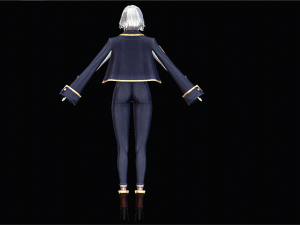 Female School character 3D Model