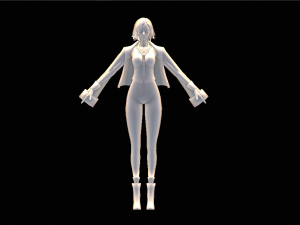 Female School character 3D Model