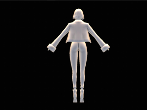 Female School character 3D Model