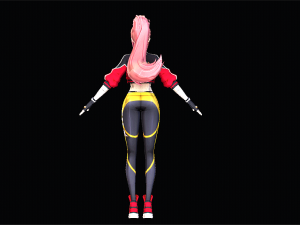 Female Cartoon Character 3D 模型