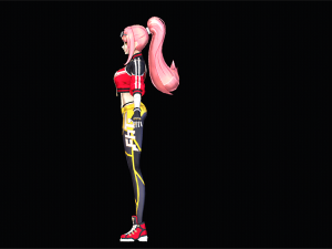 Female Cartoon Character 3D 模型