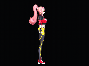Female Cartoon Character 3D 模型