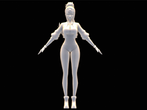 Female Cartoon Character 3D 模型