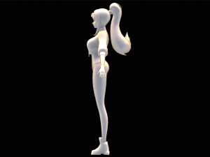 Female Cartoon Character 3D 模型