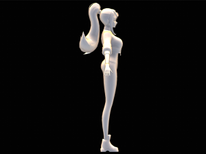 Female Cartoon Character 3D 模型