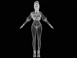 Female Cartoon Character 3D 模型