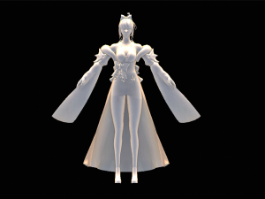 Two Color Female Princess Character 3D 모델