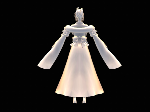 Two Color Female Princess Character 3D 모델