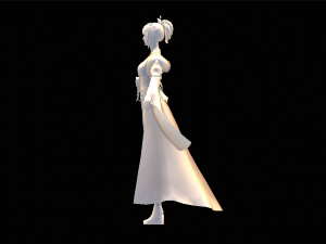 Two Color Female Princess Character 3D 모델