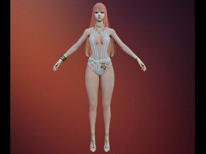 Female Swimsuit Character 3D Модель