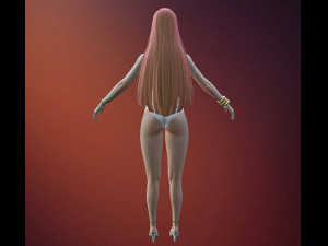 Female Swimsuit Character 3D Model
