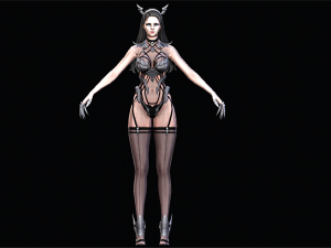 Female Hallowen Swimsuit Character 3D 模型