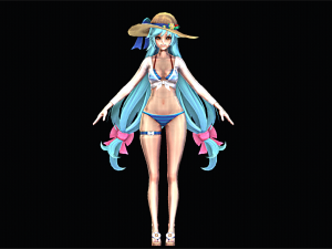 Female Swimsuit Character Modello 3D