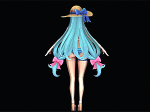 Female Swimsuit Character Modello 3D